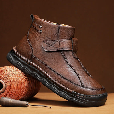 Botas Altas de Cuero para Hombre - Estilo Cargo Versátil - Image 3