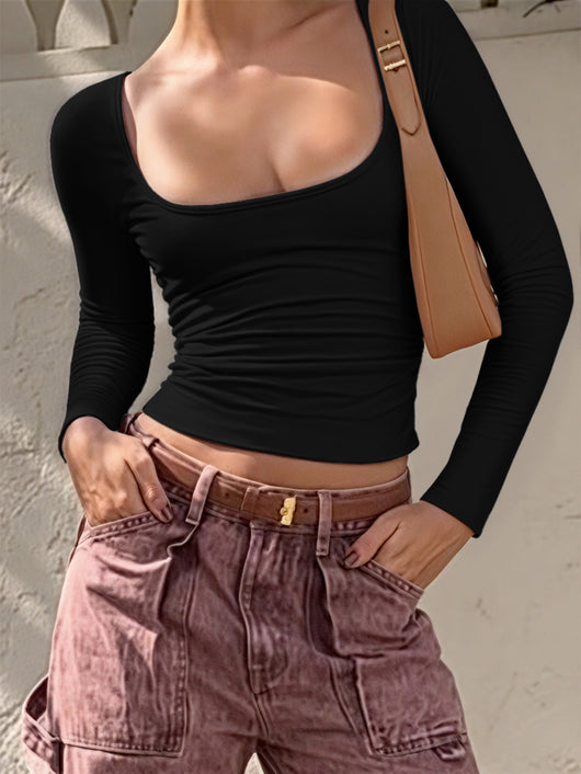 Blusa Manga Larga Ajustada Estilo Hot Girl - Image 11