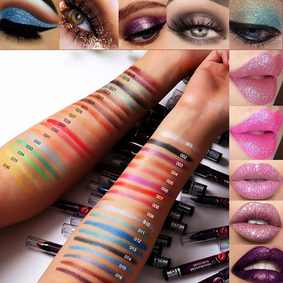 Lápiz de Sombra Ojos Larga Duración - Maquillaje Shimmer Resistente - Image 45