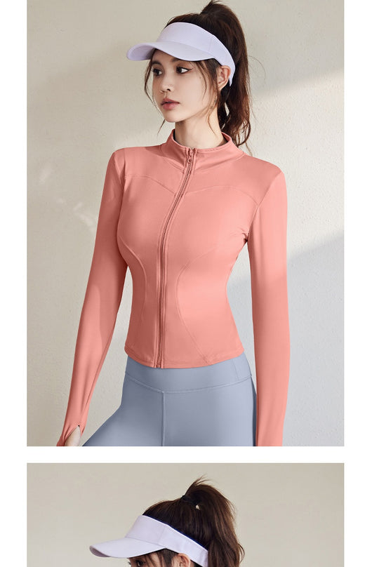 Chaqueta Deportiva Mujer Manga Larga Ajustada para Running, Fitness y Yoga - Image 37