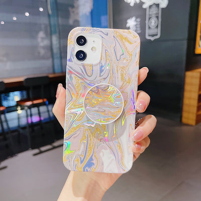 Funda para Teléfono con Polvo Láser Multicolor y Soporte Integrado - Image 3
