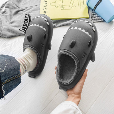 Pantuflas de Pareja Tiburón Cartoon - Suela Suave EVA y Algodón - Image 13