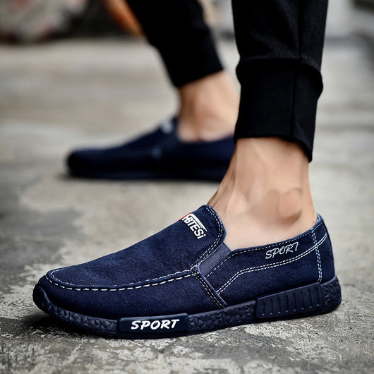 Zapatos Casuales de Hombre en Lona Denim Lavado