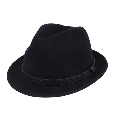 Sombrero Caballero Británico de Lana Pura con Ala Corta Enrollada - Otoño e Invierno - Image 6