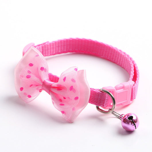 Collar Ajustable para Gato con Moño y Campana de Nylon - Image 22