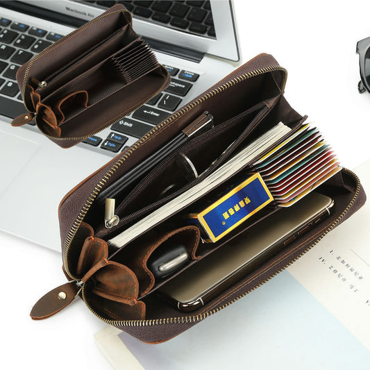 Bolsa de Cuero Genuino para Hombre Estilo Retro Clásico con Gran Capacidad - Image 2