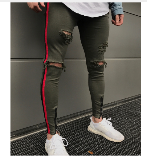 Jeans Skinny Rotos con Franja Lateral - Image 6