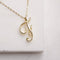 Words love necklace Golden F