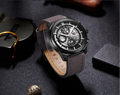Reloj Deportivo NAVIFORCE para Hombre - Diseño Hueco Tres Agujas, Correa de Cuero y Resistencia al Agua - Image 6