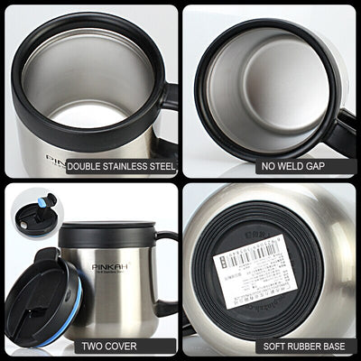 Taza de Acero Inoxidable 304 con Letras Personalizadas y Asa - Image 2