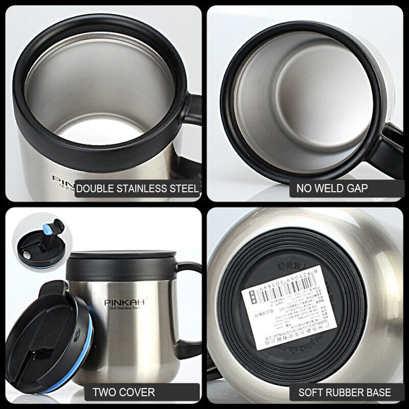 Taza de Acero Inoxidable 304 con Letras Personalizadas y Asa