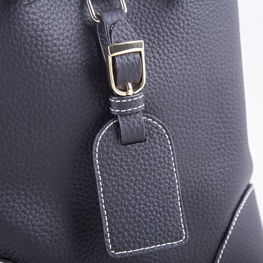 Bolso Cubo Retro de Cuero Genuino con Patrón Grabado y Cordón Ajustable - Image 24