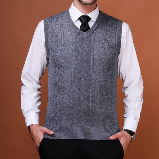 Chaleco de Lana V-Neck para Hombre - Elegancia sin Mangas