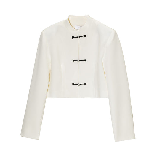 Abrigo Corto Retro con Botones para Mujer - Elegancia y Comodidad - Image 7