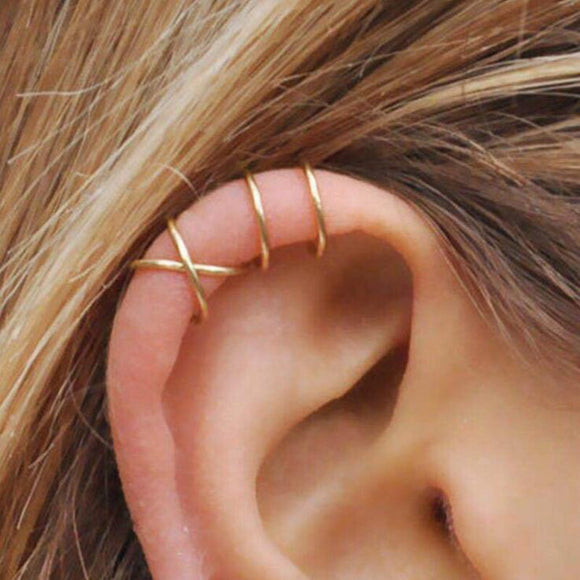 Pendientes Clip Doble C sin Perforación