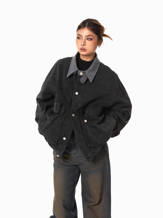 Chaqueta Casual Suelta con Bolsillos Grandes y Costuras Reforzadas - Image 14