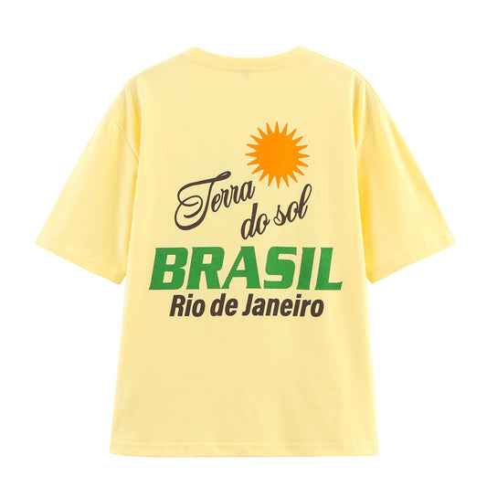Camiseta de Verano Estilo Europeo y Americano con Estampado de Letras - Image 2