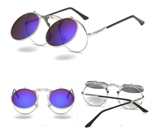 Gafas de Sol Steampunk Vintage Abatibles con Protección UV - Marco Metal Unisex - Image 14