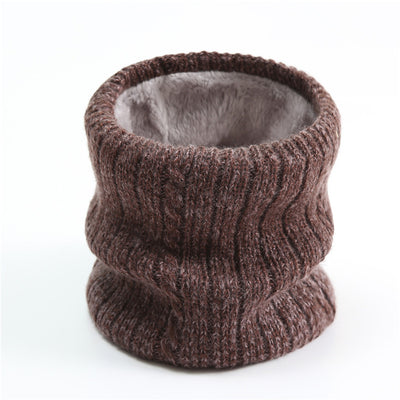 Bufanda Tejida de Rayas Anchas con Forro Polar para Hombre - Image 8