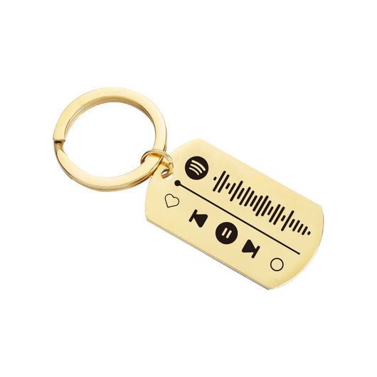 Llavero Minimalista de Acero Inoxidable Espejo Personalizable - Image 4