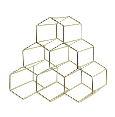 Botellero Geométrico de Metal - Diseño Minimalista para Vino - Image 5