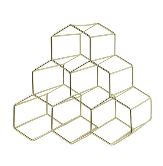 Botellero Geométrico de Metal - Diseño Minimalista para Vino - Image 5