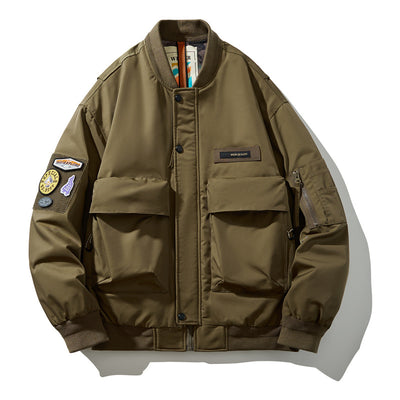 Chaqueta Acolchada de Plumas para Hombre con Cuello Béisbol - Image 2