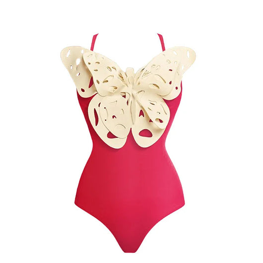 Traje de Baño Enterizo con Mariposas en Relieve para Mujer - Image 2