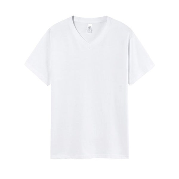 Camiseta de Algodón Puro Cuello V Hombre - Ajuste Relajado
