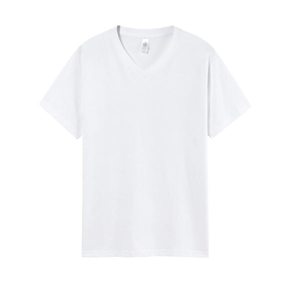 Camiseta de Algodón Puro Cuello V Hombre - Ajuste Relajado