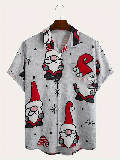 Camisa Casual con Cuello y Estampado 3D para Hombre - Image 10