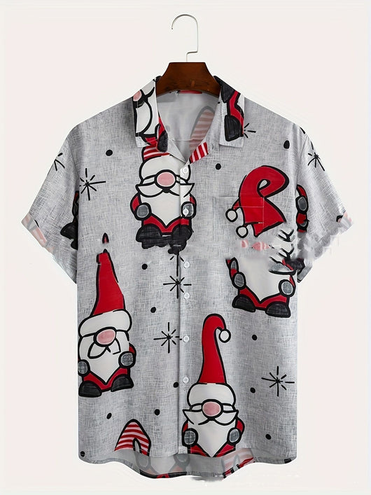 Camisa Casual con Cuello y Estampado 3D para Hombre - Image 10