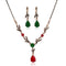 Collar Colgante de Resina con Gota de Agua y Piedra de Hoja Natural