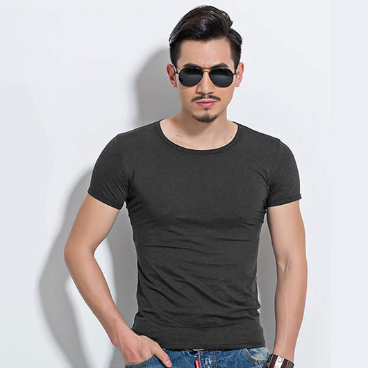 Playera Básica de Verano para Hombre - Colores Sólidos - Image 6