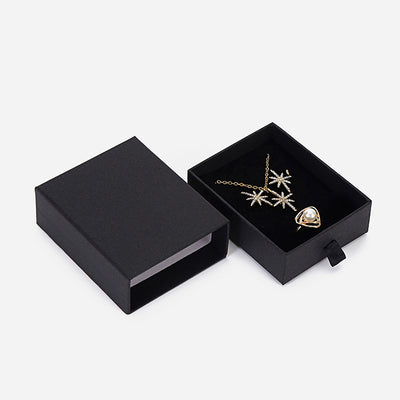 Caja Joyero de Lujo Negro con Cajón Deslizable Tamaño Pequeño - Image 12