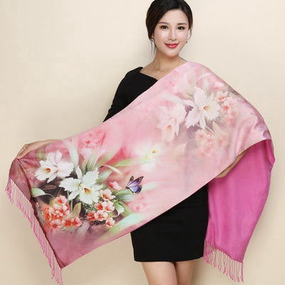 Pashmina de Seda Larga - Chal Elegante Versátil - Image 4