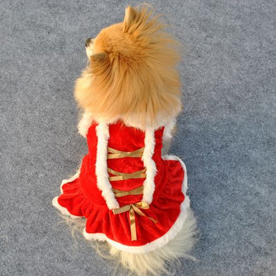 Falda Clásica Roja Navideña para Mascotas