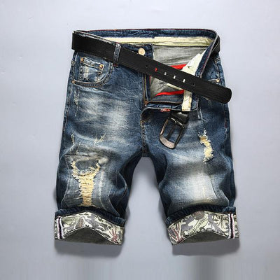 Shorts Vaquero Elástico Slim Fit Hombre - Corte Recto Cómodo