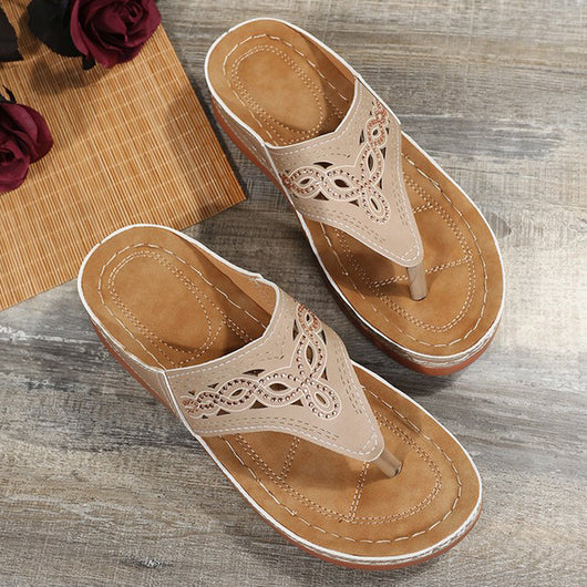 Sandalias Cuña con Clip Toe - Chanclas Verano para Mujer Zapatos de Playa - Image 21