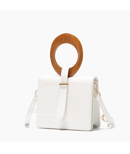 Bolso de Mano con Asa de Madera - Image 2