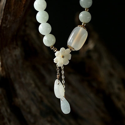 Pulsera de Jade Flor de Concha con Gota de Agua - Image 4