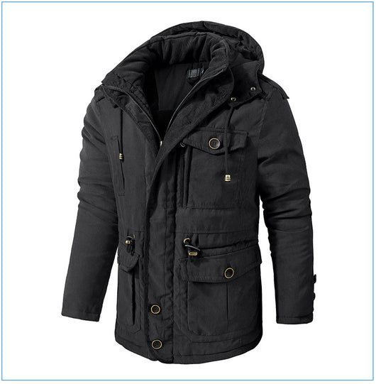 Abrigo de Algodón Acolchado Talla Grande para Hombre - Image 31