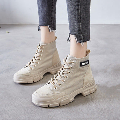 Botas Canvas Altas Versátiles para Estudiantes - Estilo Desértico - Image 3