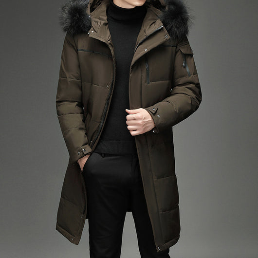 Abrigo Largo de Trabajo para Hombre con Pelo Sintético y Relleno de Plumas - Image 6