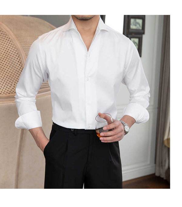 Camisa Slim Fit de Manga Larga para Hombre con Cuello en V - Línea Ejecutiva - Image 5