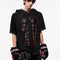 Camiseta Masculina Folgada com Capuz e Lantejoulas