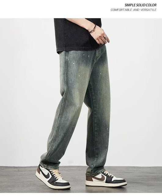 Pantalones Vaqueros Rotos Cintura Alta para Hombre Corte Recto - Image 18