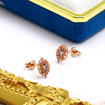 Aretes Azules Topa Hipoalergénicos para Mujer - Image 2