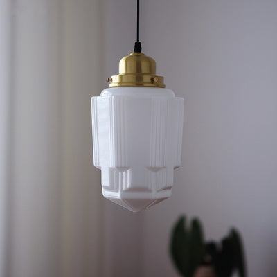 Lámpara Colgante Vintage Brass y Cristal para Dormitorio - Image 3