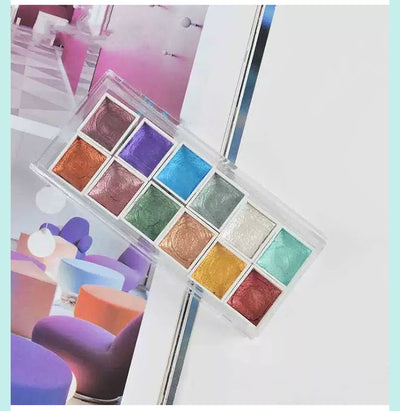 Caja de Pintura Acuarela con Colores Perlados para Nail Art - Image 7